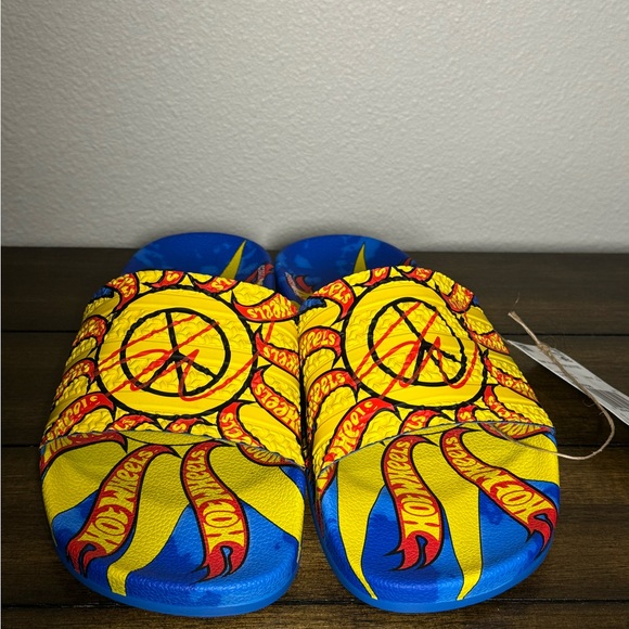 adidas Sean Wotherspoon Hot Wheels Adilette Flip Flops Slippers Slides Men - Picture 3 of 11